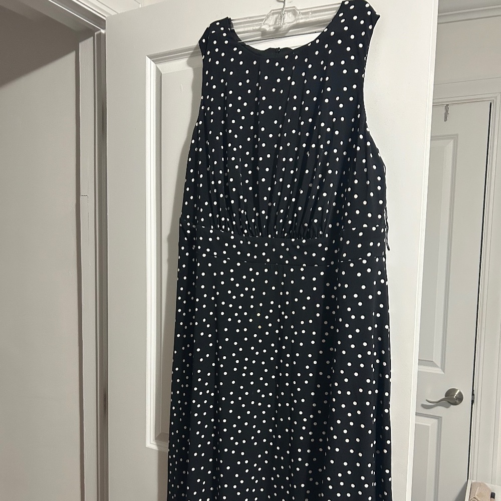 Maggy London WOMAN Black and White Polka Dot Dress - Size 20W